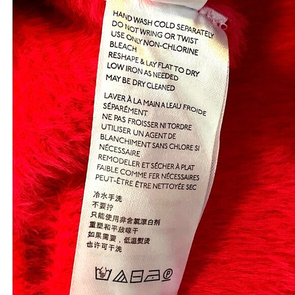 Free People Moonbeam Cropped Sweater Womens Size L Raspberry Soft Stretchy Fuzzy - Picture 16 of 16